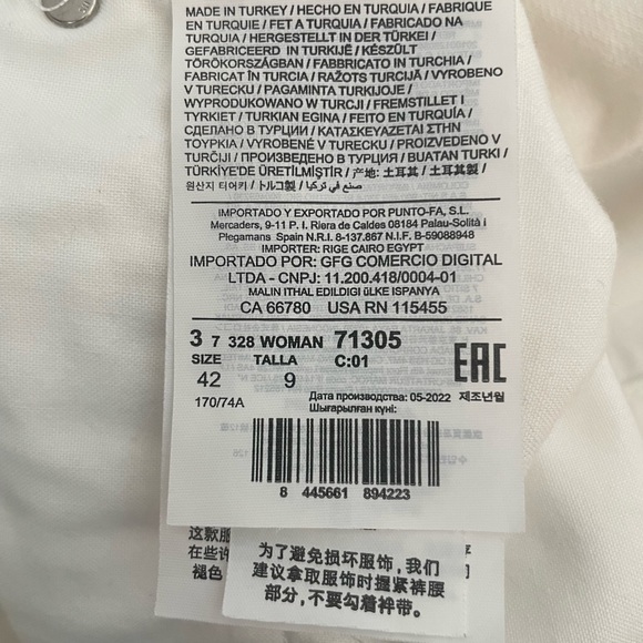 Mango Button Up Jeans, Off White, Women’s Size 10 - Picture 7 of 10